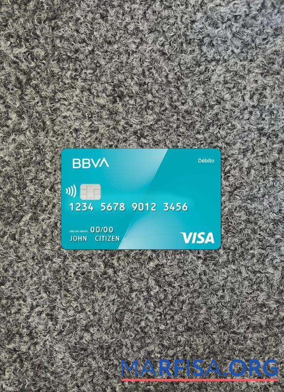 Аргентина BBVA Виза Дебет Карта фотообраз Лицевая сторона макет