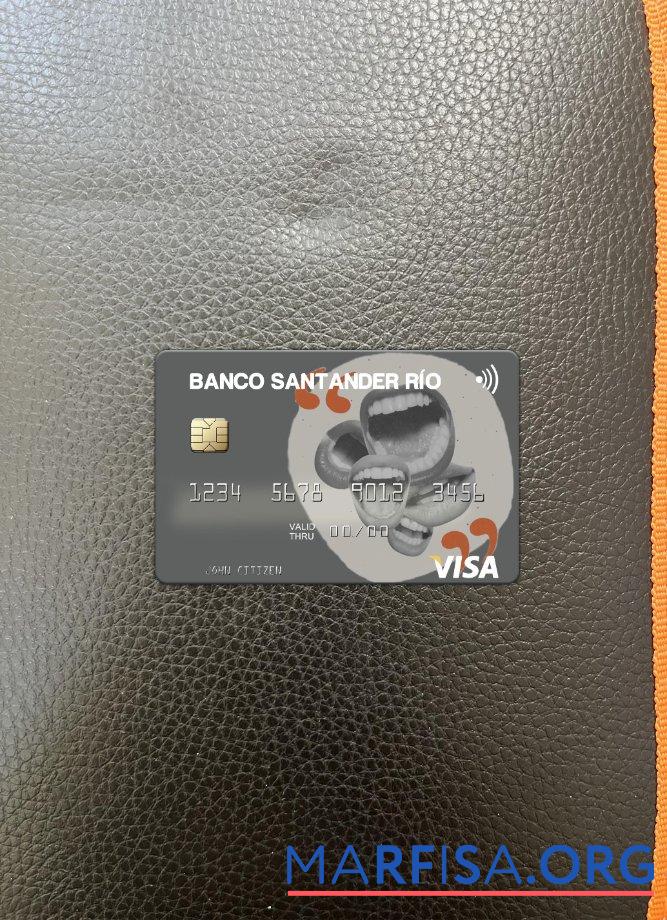 Аргентина Banco Santander Ri╠üo Виза Карта фотообраз Лицевая сторона предпросмотр