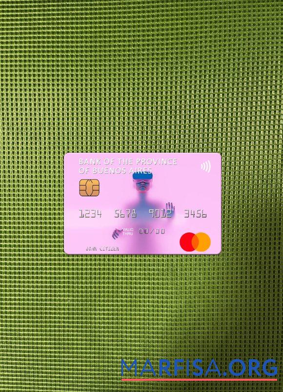 Аргентина Банковский of the Province of Buenos Aires mastercard фотообраз Лицевая сторона дизайн
