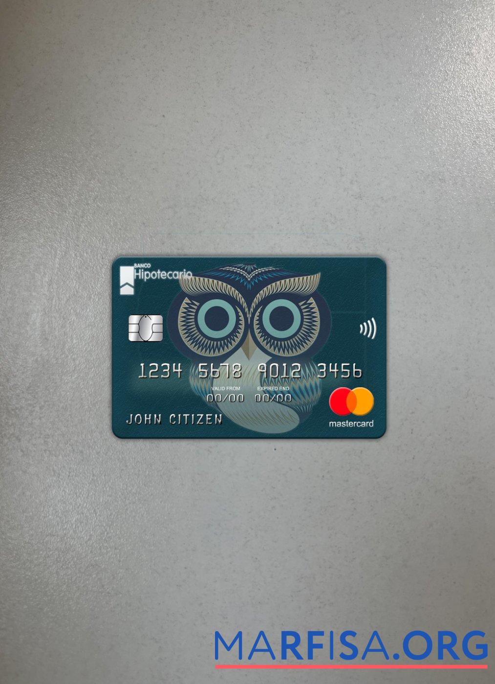 Аргентина Hipotecario Банковский mastercard фотообраз Лицевая сторона образец