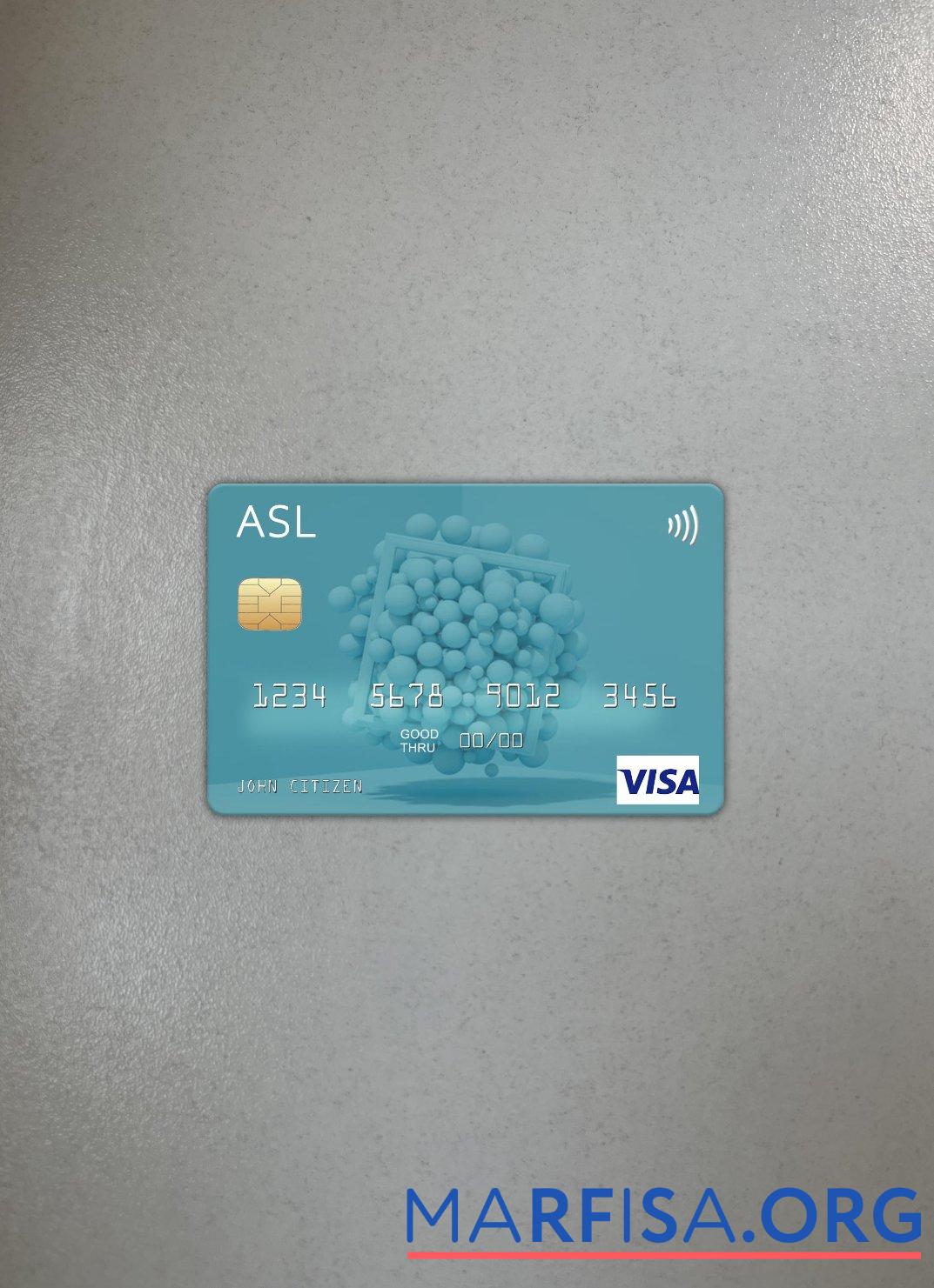 Австралия Australian Settlements Limited (ASL) Виза Карта фотообраз Лицевая сторона предпросмотр