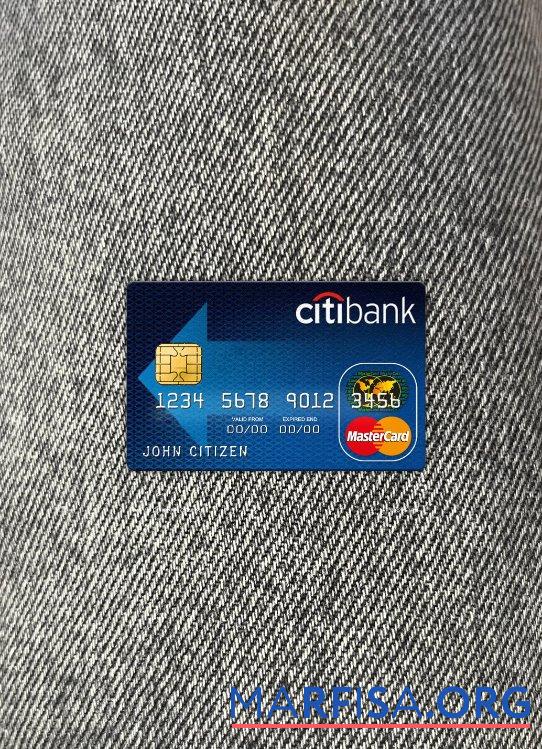 Австралия Citibank mastercard фотообраз Лицевая сторона предпросмотр
