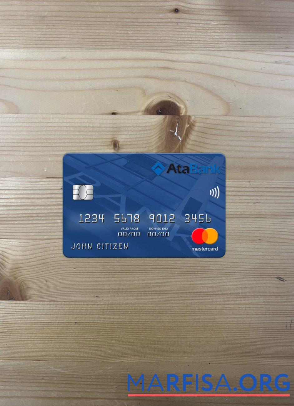 Азербайджан ATA Банковский mastercard фотообраз Лицевая сторона предпросмотр