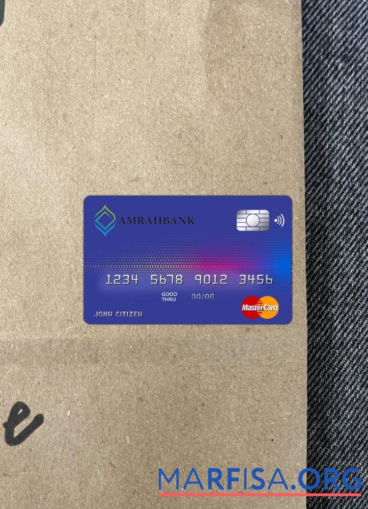 Азербайджан Amrahbank master Карта фотообраз Лицевая сторона предпросмотр