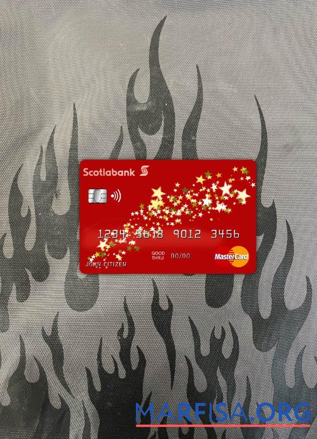 Багамы Scotia Банковский mastercard фотообраз Лицевая сторона образец