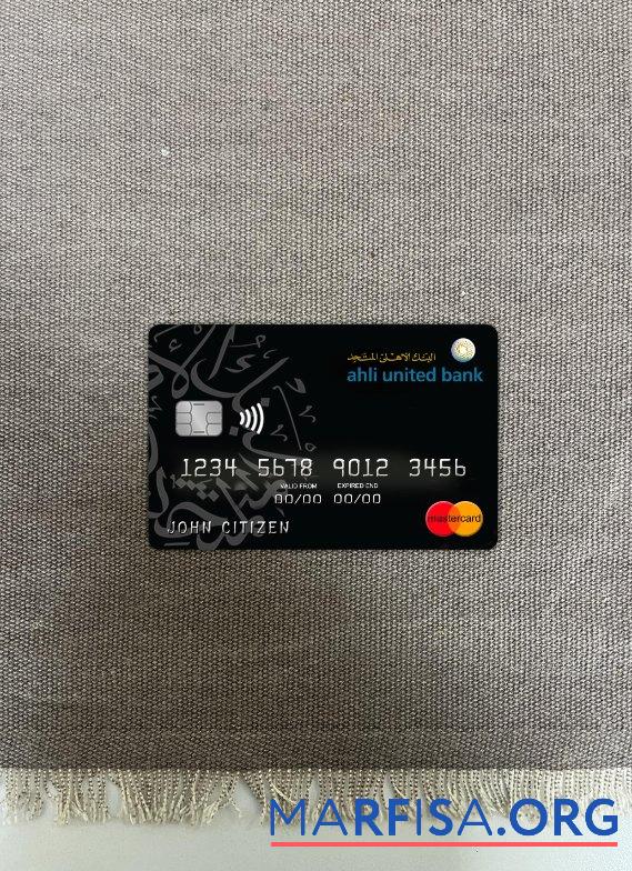Бахрейн Ahli United Банковский mastercard фотообраз Лицевая сторона дизайн