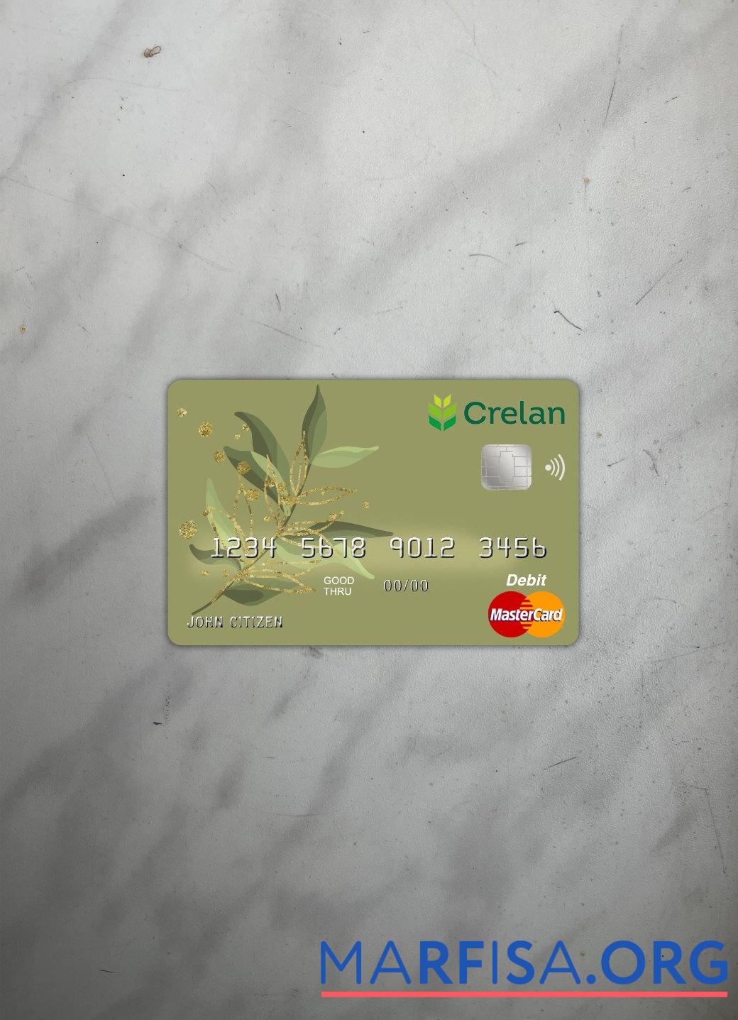 Бельгия Crelan master Карта фотообраз Лицевая сторона предпросмотр