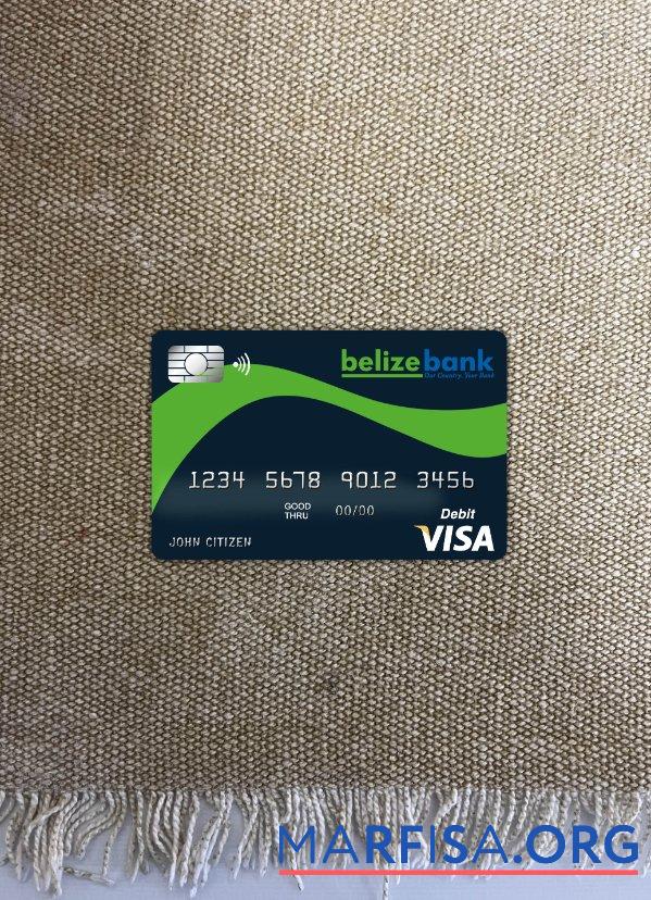 Белиз Belizebank Виза Карта фотообраз Лицевая сторона предпросмотр