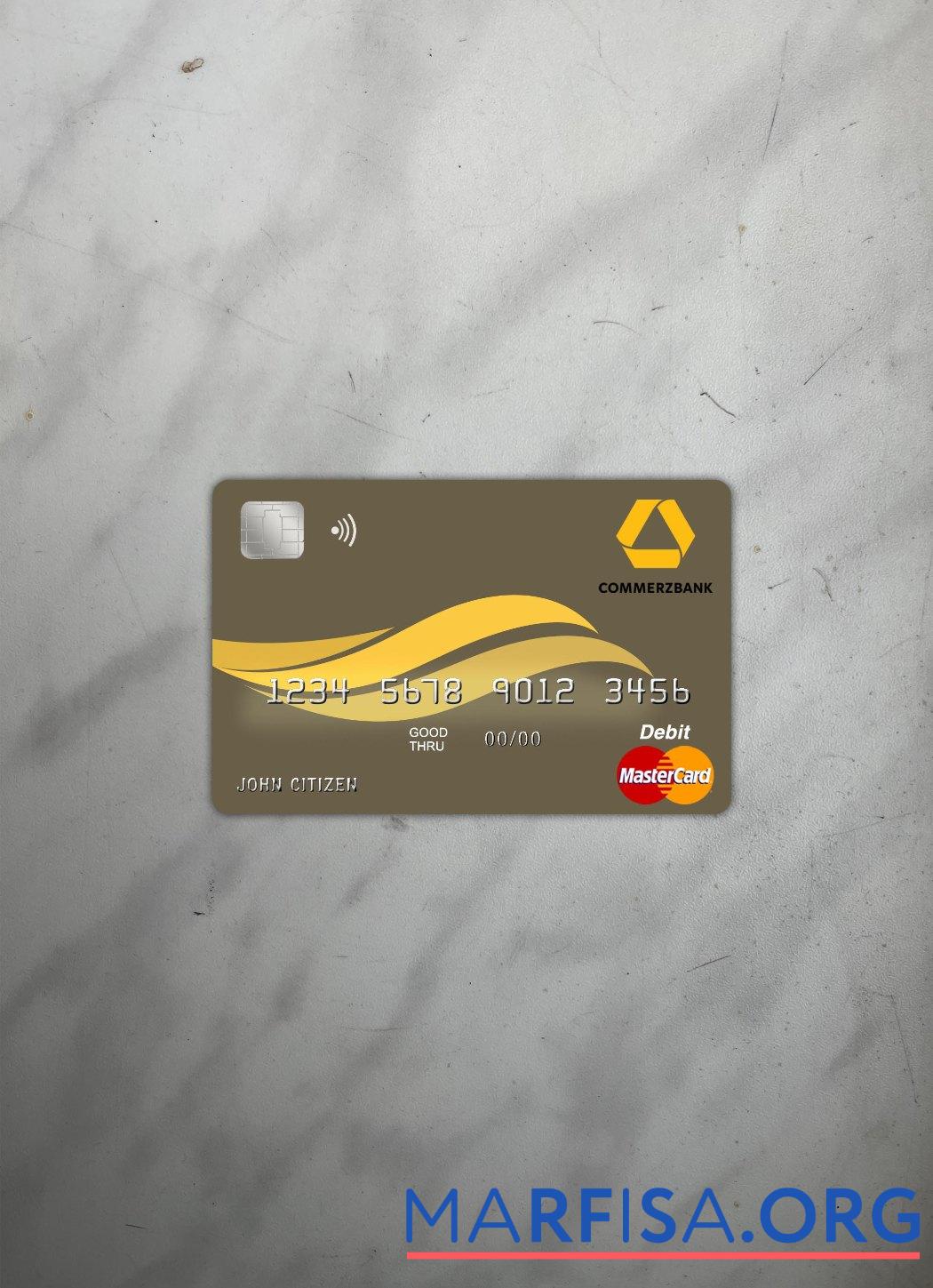 Белиз Commerzbank master Карта фотообраз Лицевая сторона дизайн