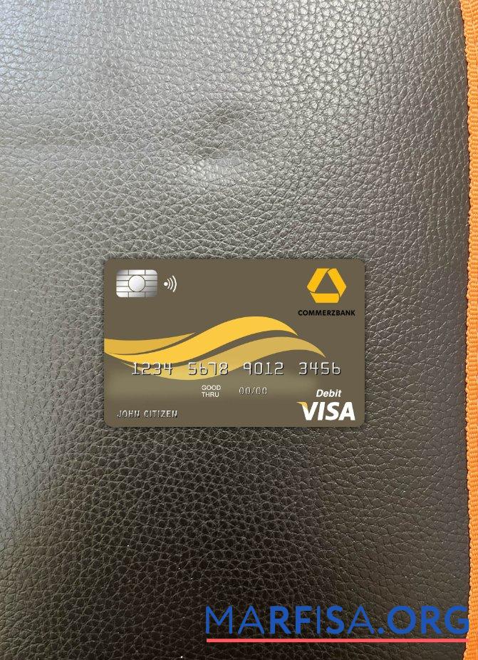 Белиз Commerzbank Виза Карта фотообраз Лицевая сторона предпросмотр