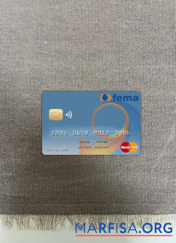 Бенин Fema Банковский mastercard фотообраз Лицевая сторона образец