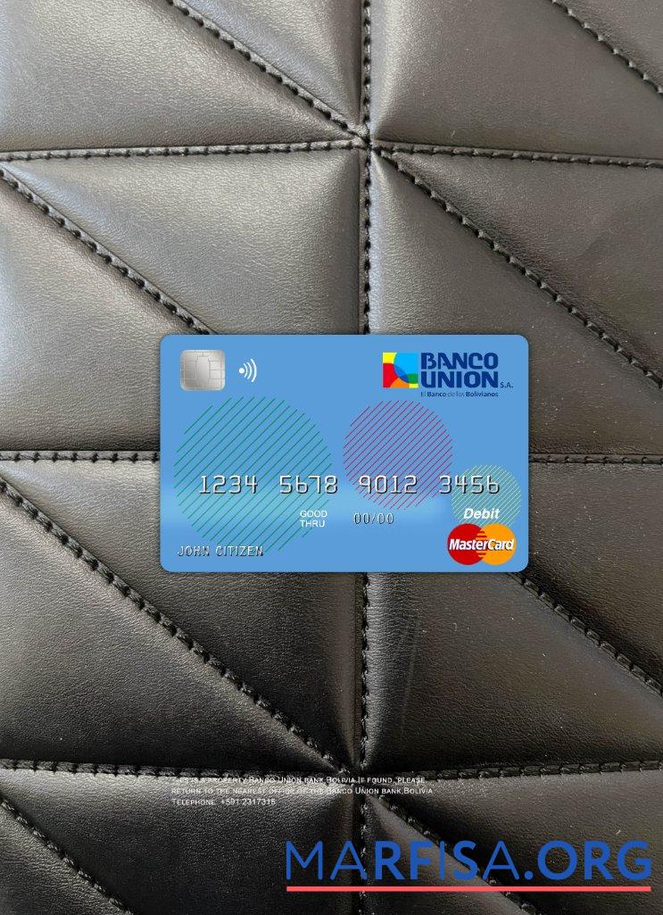 Боливия Banco союз Банковский master Карта фотообраз Лицевая сторона образец