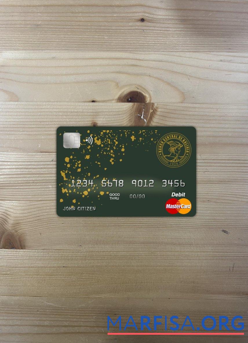Боливия Banco central de Боливия Банковский master Карта фотообраз Лицевая сторона предпросмотр