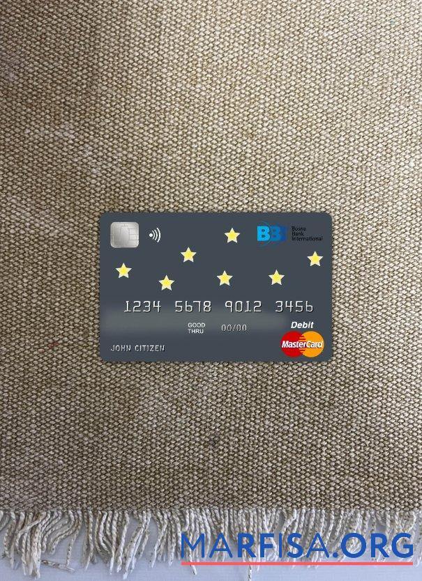 Босния и Герцеговина Bosna International Банковский mastercard фотообраз Лицевая сторона предпросмотр