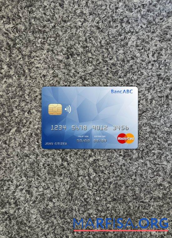Ботсвана ABC Банковский mastercard фотообраз Лицевая сторона дизайн