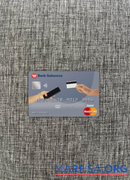 Ботсвана Банковский Gaborone mastercard фотообраз Лицевая сторона предпросмотр