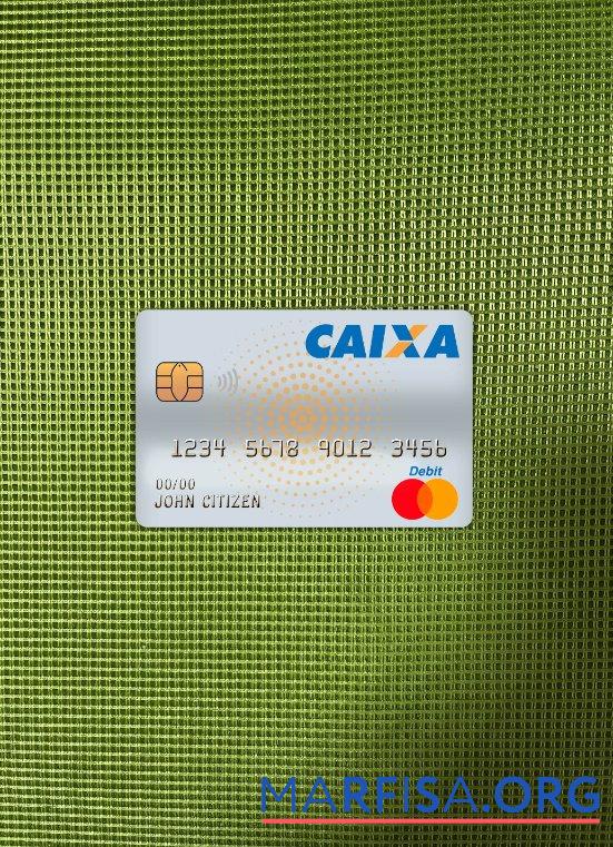 Бразилия Caixa Банковский master Дебет Карта фотообраз Лицевая сторона дизайн