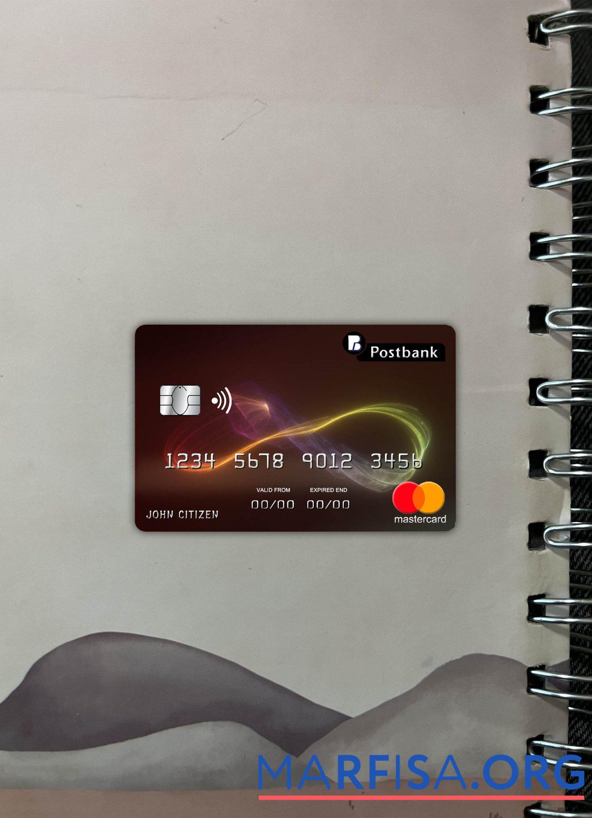 Болгария Post Банковский mastercard фотообраз Лицевая сторона предпросмотр