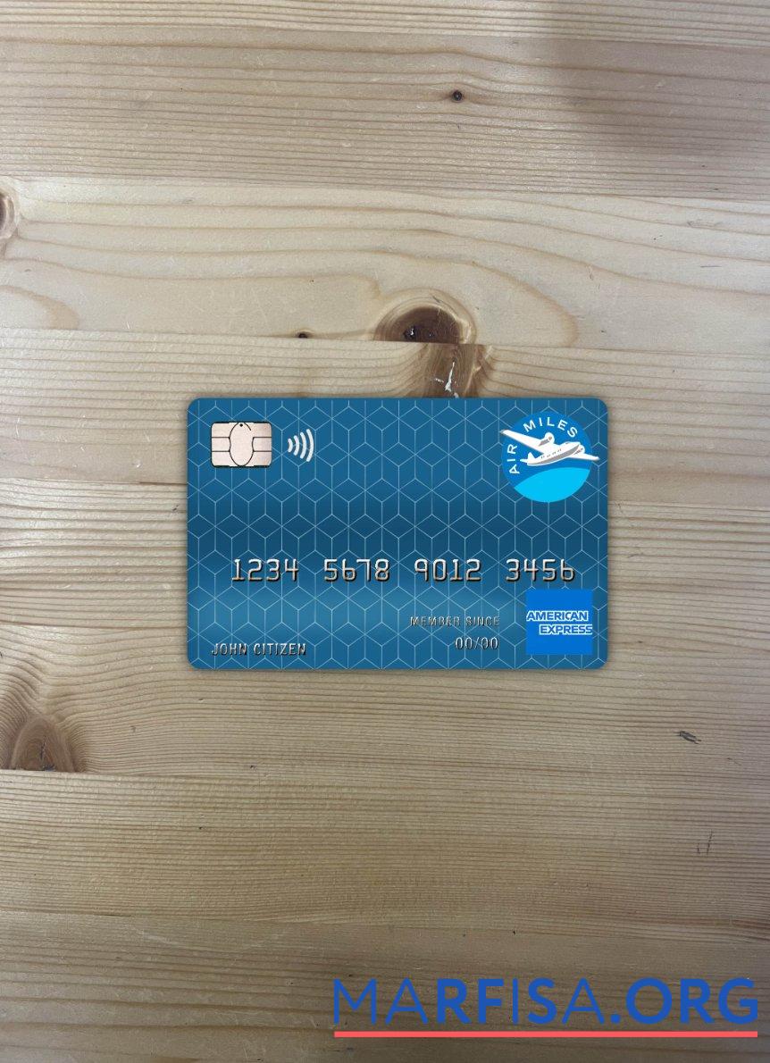 Канада American Express Air Miles Кредит Карта фотообраз Лицевая сторона дизайн