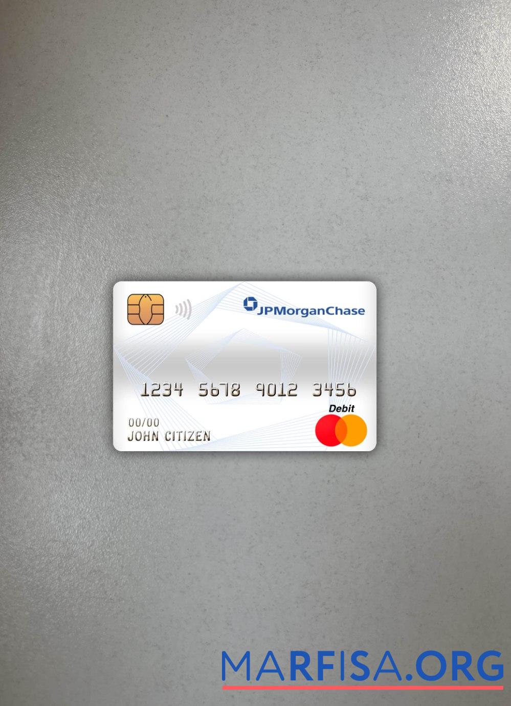 Канада JP Morgan chase Банковский master Дебет Карта фотообраз Лицевая сторона макет