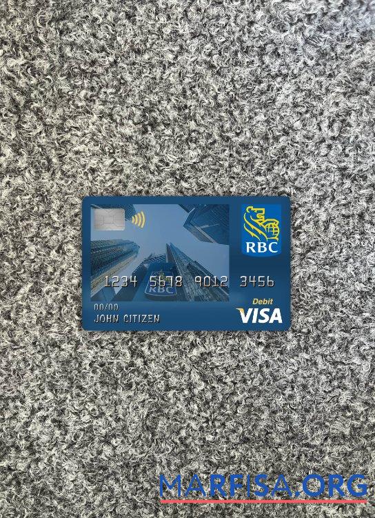 Канада Royal Банковский (RBC) Виза Дебет Карта фотообраз Лицевая сторона дизайн