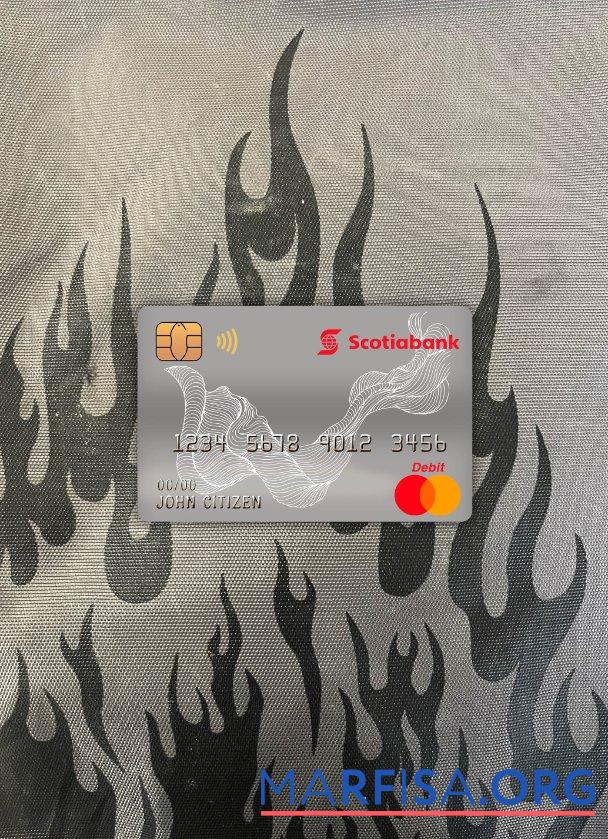 Канада Scotiabank master Дебет Карта фотообраз Лицевая сторона дизайн