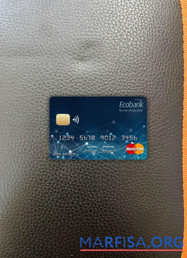 Центральноафриканская Республика Ecobank Банковский mastercard фотообраз Лицевая сторона предпросмотр
