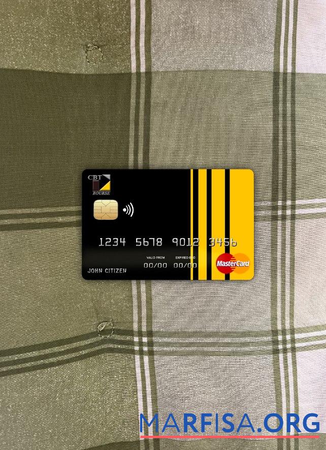 Чад коммерческий Банковский Tchad mastercard фотообраз Лицевая сторона макет