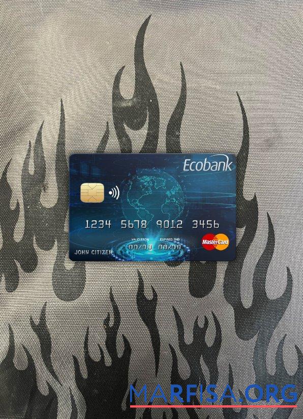 Чад Ecobank mastercard фотообраз Лицевая сторона дизайн