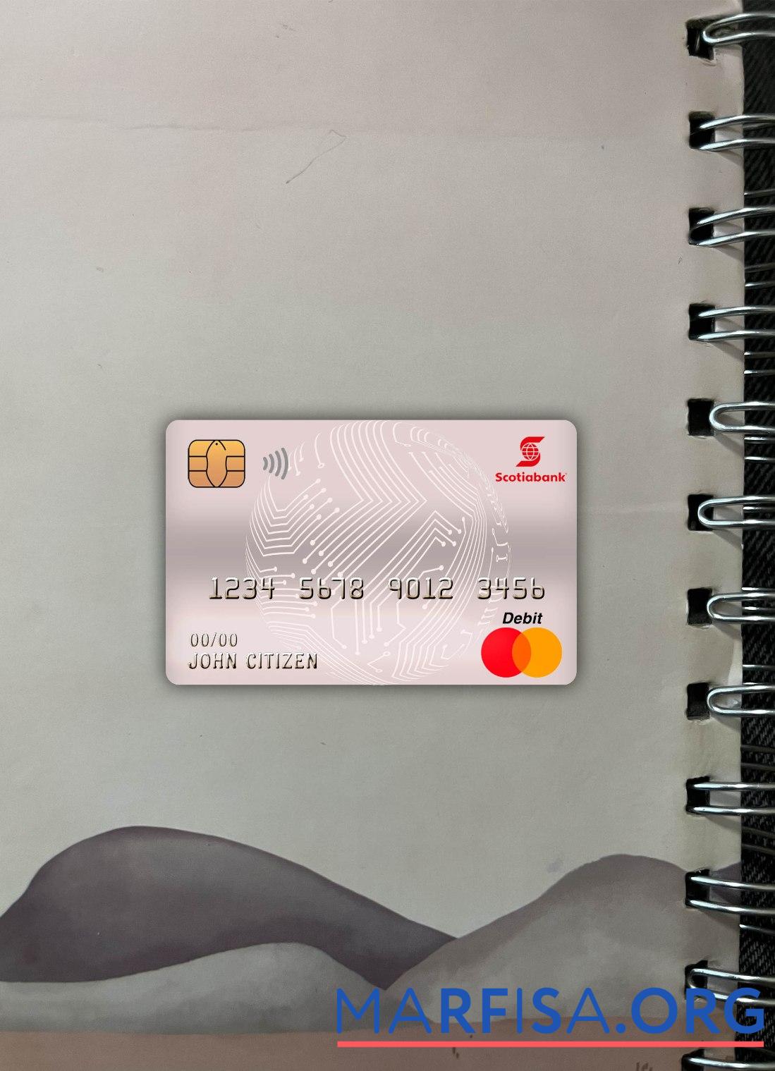 Чили Scotiabank master Дебет Карта фотообраз Лицевая сторона предпросмотр