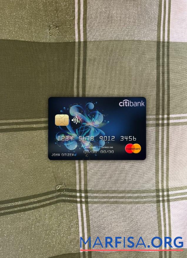 Co╠éte d'Ivoire Citi Банковский mastercard фотообраз Лицевая сторона образец