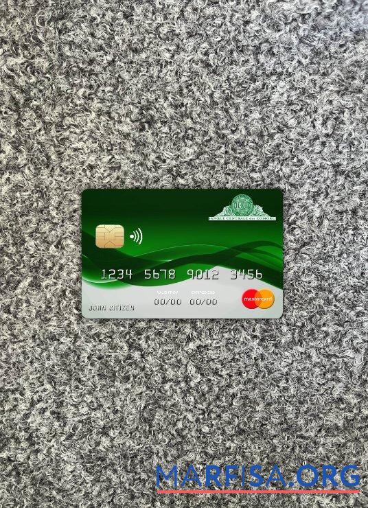 Коморы Sanduk Банковский mastercard фотообраз Лицевая сторона дизайн