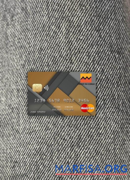 Конго Кредит Банковский mastercard фотообраз Лицевая сторона макет