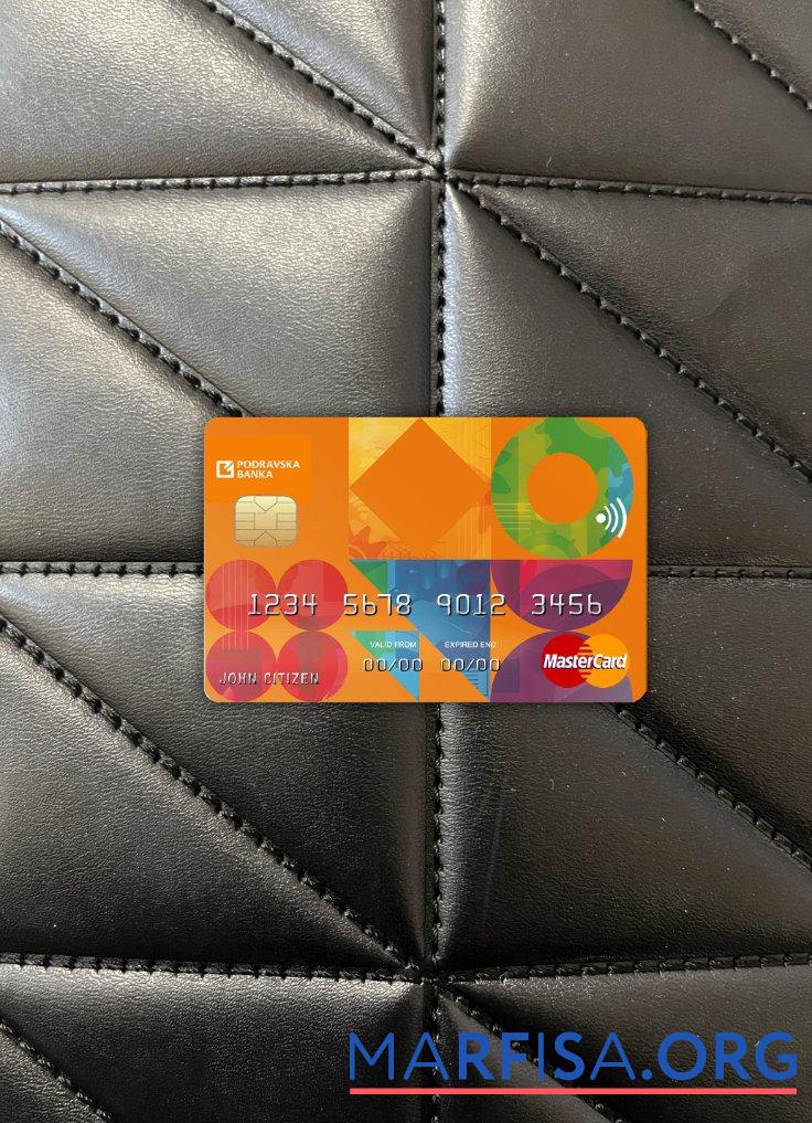 Хорватия Podravska Банковский mastercard фотообраз Лицевая сторона предпросмотр
