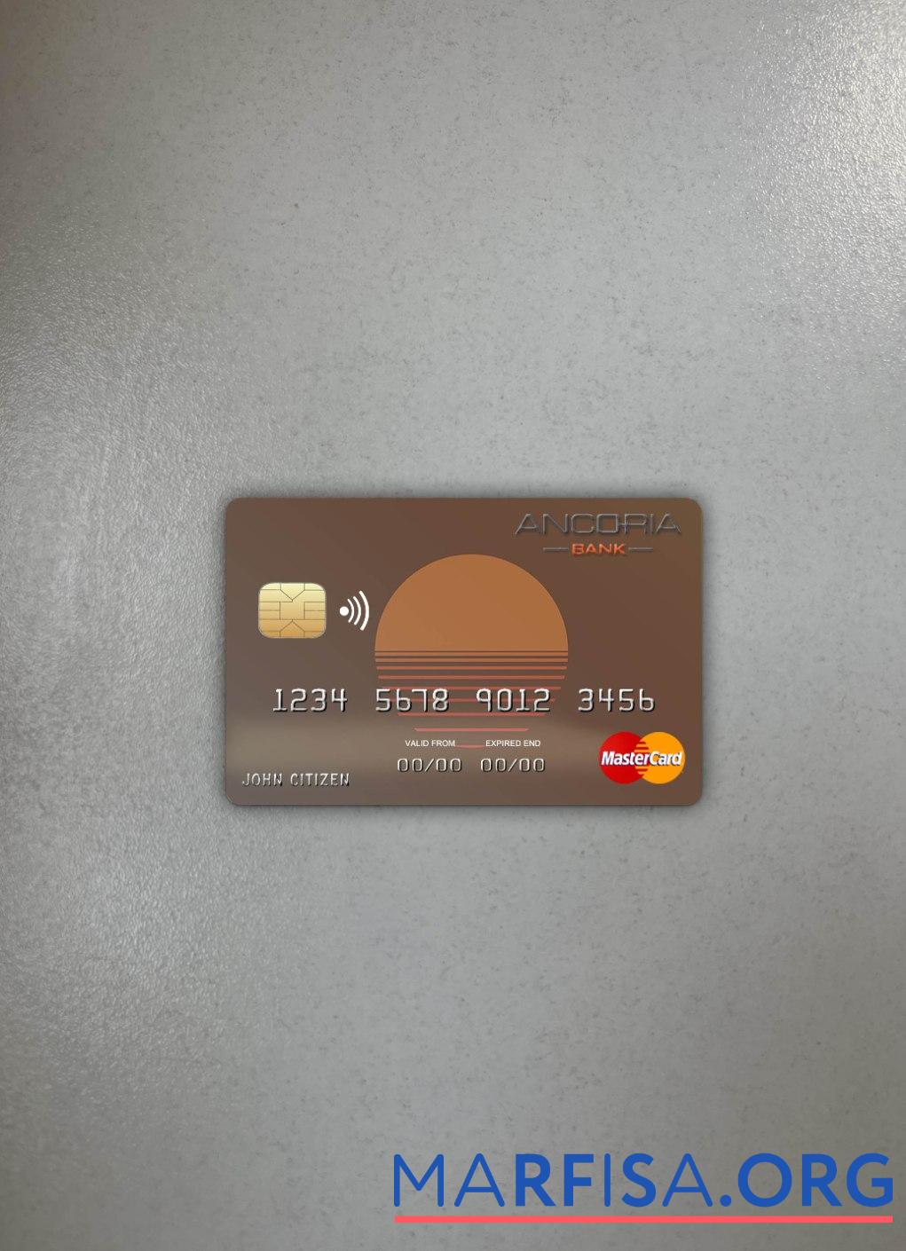 Кипр Ancoria Банковский mastercard фотообраз Лицевая сторона предпросмотр