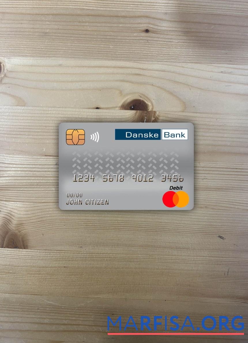 Дания Danskebank master Дебет Карта фотообраз Лицевая сторона предпросмотр