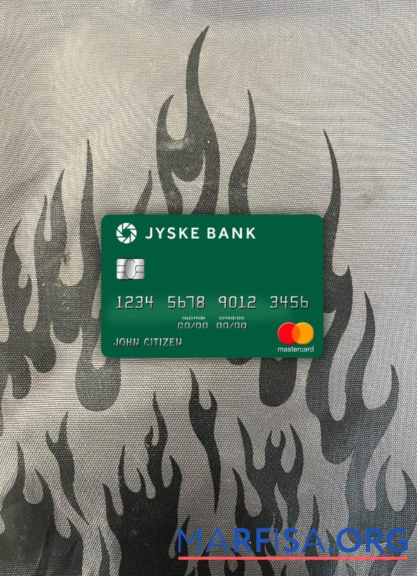 Дания Jyske Банковский mastercard фотообраз Лицевая сторона дизайн