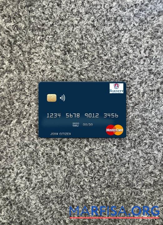 Доминика Barnett Capital Банковский mastercard фотообраз Лицевая сторона макет