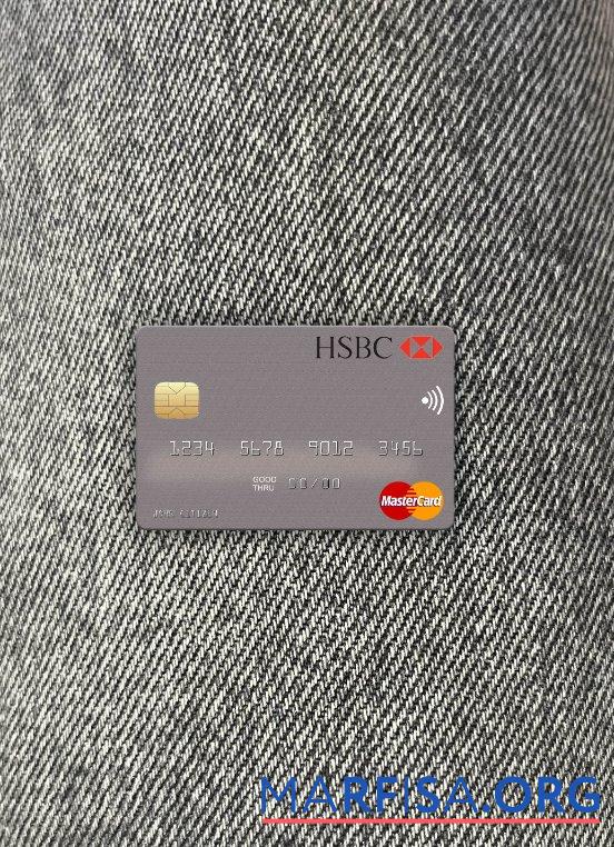 Египет HSBC Банковский mastercard фотообраз Лицевая сторона шаблон