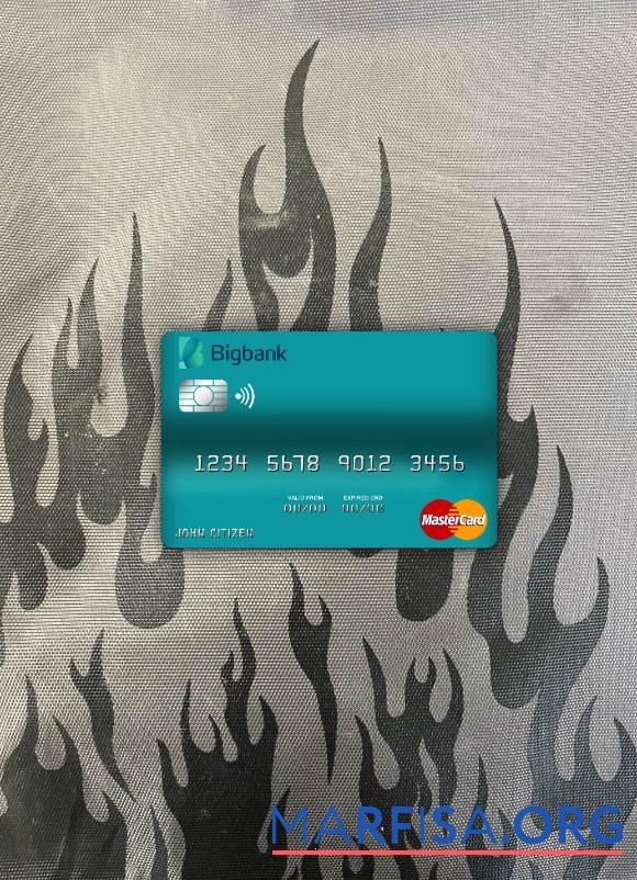 Эстония Bigbank mastercard фотообраз Лицевая сторона предпросмотр