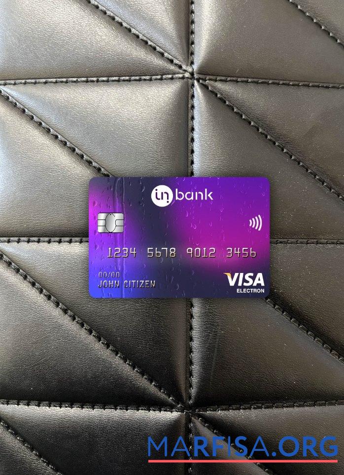 Эстония Idbank Виза electron Карта фотообраз Лицевая сторона дизайн