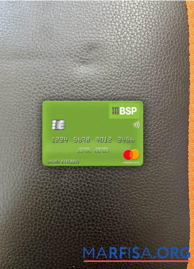 Фиджи Банковский of South Pacific mastercard фотообраз Лицевая сторона шаблон