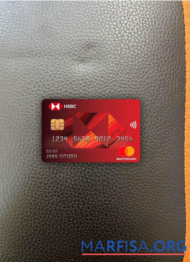 Франция HSBC Банковский mastercard фотообраз Лицевая сторона образец