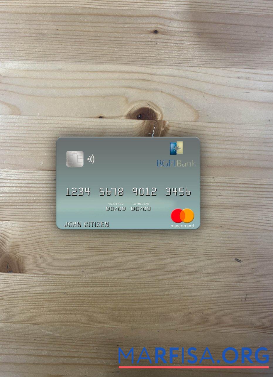 Габон BGFI Банковский mastercard фотообраз Лицевая сторона предпросмотр