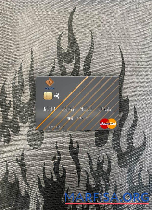 Гамбия Access Банковский mastercard фотообраз Лицевая сторона дизайн