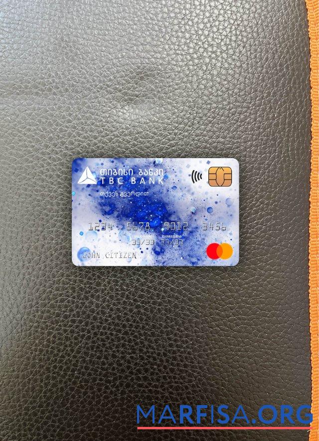 Грузия TBC Банковский mastercard фотообраз Лицевая сторона предпросмотр