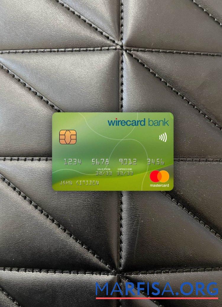 Германия Aschheim wirecard Банковский mastercard фотообраз Лицевая сторона предпросмотр