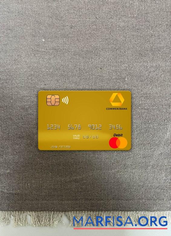 Германия Commerz Банковский mastercard фотообраз Лицевая сторона макет