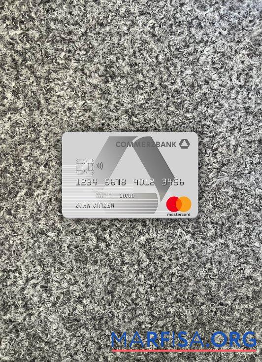 Германия Commerzbank MasterCard фотообраз Лицевая сторона шаблон