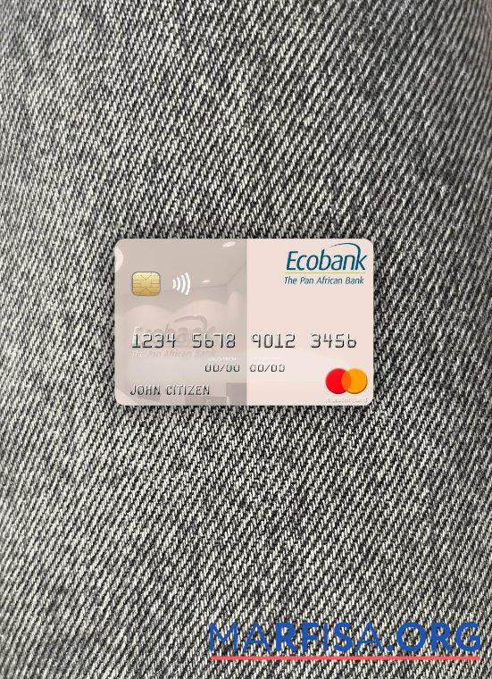 Гана Ecobank Гана mastercard фотообраз Лицевая сторона предпросмотр